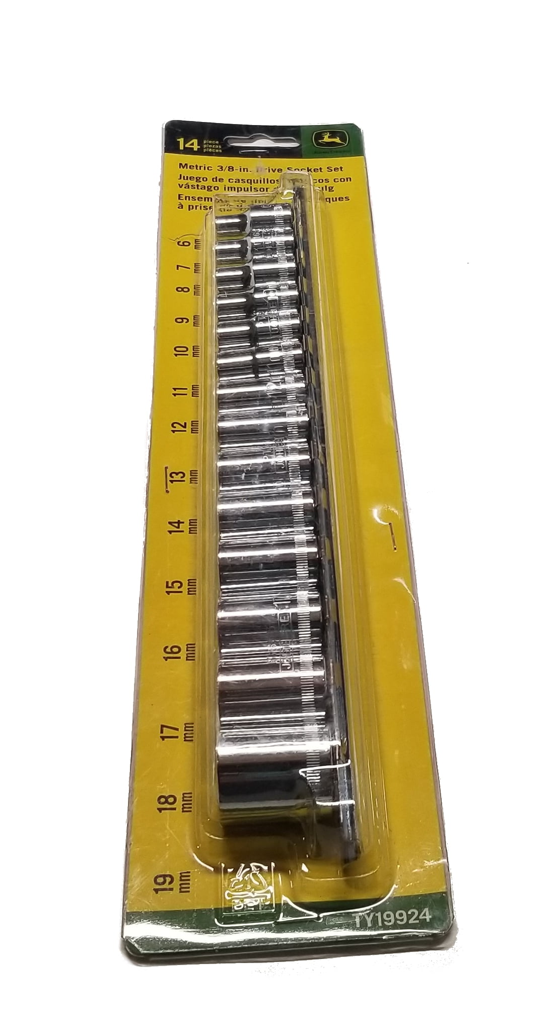 John Deere 14Piece Metric 3/8Inch Drive Socket Set TY19924