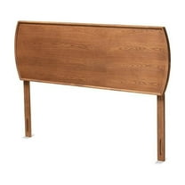 Laurien Mid-Century Modern Ash Walnut Finished Wood Queen Size Headboard