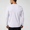 thumbnail image 5 of Gizkkal Athletic Shirts for Men Long Sleeve Crewneck Casual Lightweight Comfy Solid Color Base Layer Workout Tops, 5 of 8