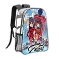 thumbnail image 1 of MIRACULOUS-ladybug Mochila transparente temática, resistente y duradera, bolsa see-through para trabajo, deporte, universidad y viaje, 31 × 43 cm, 1 of 6