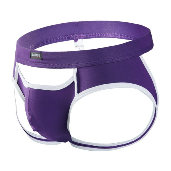MSJUHEG Boxers For Men Mens Boxer Briefs Men'S Jock Strap Athletic Supporter For Men Sexy Jockstrap Male Underwear Mens Boxers Purple L