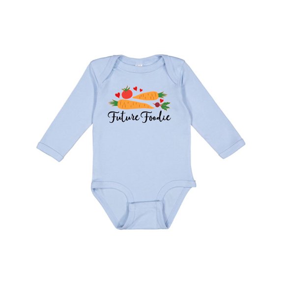 Inktastic Future Foodie Cute Vegetable Boys or Girls Long Sleeve Baby Bodysuit