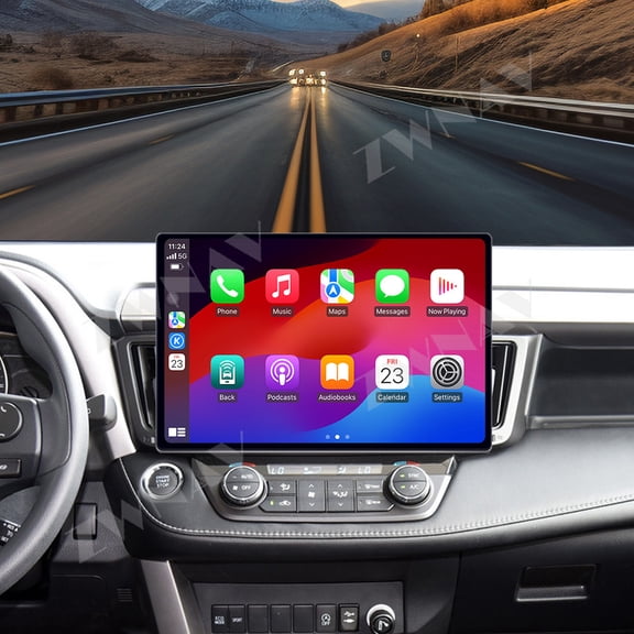 ZWNAV 13.3 inch Car Radio for Toyota RAV4 2019-2021 Wireless Carplay Android Auto Multimedia Player GPS Navigation Stereo Screen