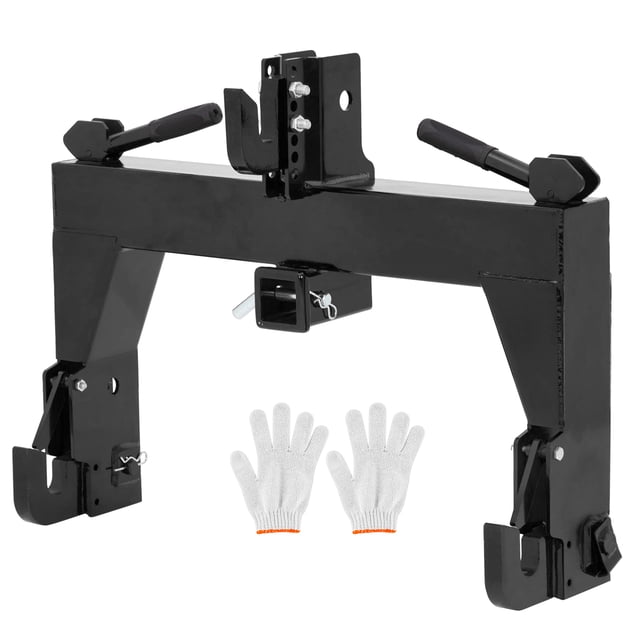 GloryStar 3000 LBS 3-Point Quick Hitch, Fits Category 1 Tractors, Attachment Between Lower Arms with Two Receivers Included