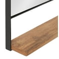 thumbnail image 3 of Kate and Laurel Chadwin Modern Square Wall Mirror with Shelf, 32 x 32, Natural Brown and Black, Farmhouse Rectangle Wood and Metal Mirror for Storage and Display, 3 of 7