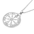 thumbnail image 3 of RSAMD Vintage Pentacle of Mars Key of Solomon Charm Amulet Kabbalah Hermetic Necklace-Link Chain, 3 of 6
