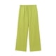 thumbnail image 3 of HH TRAF - Pantalón de pijama para mujer, estilo cintura alta, liso, pierna ancha, con bolsillos, plisado, cintura elástica, ajustado, largo, 3 of 5
