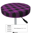 thumbnail image 2 of Uemuo Purple Black Plaid Pattern Round Bar Stool Seat Covers Washable Stool Cushion Slipcover Elastic Bar Chair Covers-12 inch, 2 of 7