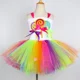 thumbnail image 5 of Disfraz de piruleta de caramelo de arcoíris para niñas, vestido de princesa con tutú para fiesta de cumpleaños, vestido de gala para carnaval, Navidad y Halloween, 5 of 5