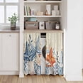 thumbnail image 6 of Orange Blue Starfish Coastal Kitchen Curtains 54 Inch Length, Summer Beach Eucalyptus Rustic Tiers Curtains for Bathroom Bedroom Cafe, Light Filtering Small Window Treatment Drapes 2 Panels 42"Wx54"L, 6 of 8