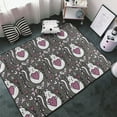 thumbnail image 3 of Abstract Cartoon Cat Heart Flower Shaggy Area Rug, Rugs for Living Room Bedroom Non Slip Door Mat Indoor Carpet Machine Washable Nursery Home Decor Floor Mats for Entryway 60x39in-#, 3 of 5