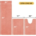 thumbnail image 3 of HAKUNA Upgrade Extra Large Coral Bathroom Rug Set 3 Pieces Ultra Soft, Thick Absorbent Bath Mats, Non Slip Chenille Toilet Mat for Bathroom, Bedroom, Kitchen, 3 of 8