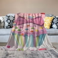 thumbnail image 2 of Orinice Candy Cupcake Warm Lightweight Blanket Soft Fleece Blankets All Seasons Decor Cow Gifts Blanket 40x50in, 2 of 6