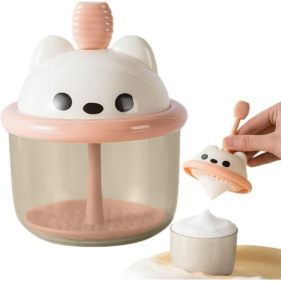 Skin Care Marshmallow Whip Maker(Black) - Rich Foam Maker for Facial Care Whisk,Cute Foam Cup for Skin Cleansing