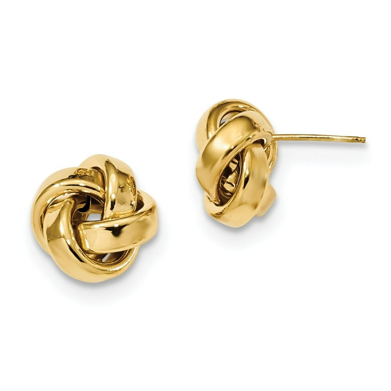 9ct gold hotsell knot stud earrings