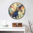 thumbnail image 2 of WOBOGO Illustration Of Dinosaur Roaring To The Sky Acrylic Wall Clock Battery Operated 11.9in Silent No Tick Bedroom Living Room Office Classroom Decoration, 2 of 10