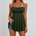 thumbnail image 2 of Wensltd Women Square Neck Thin Strap Tank Tops Solid Soft Breathable Comfy Curved Hem Cami Tunic For Summer Daily Casual Outdoor Vacation Wear, 2 of 5