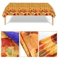 thumbnail image 3 of 4 Pieces Fall Tablecloth Maple Leave Theme Party Autumn Pumpkin Leaves Disposable Plastic Fall Thanksgiving Table Cover Decoration Supplies Favors, 3 of 5
