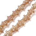 thumbnail image 1 of Full Rainbow Plated Forsted Electroplate Glass Beads Ginger Man for Christmas Coral 15x14x7mm Hole: 1mm about 45pcs/strand 24.80''~25.20''(63~64cm), 1 of 3