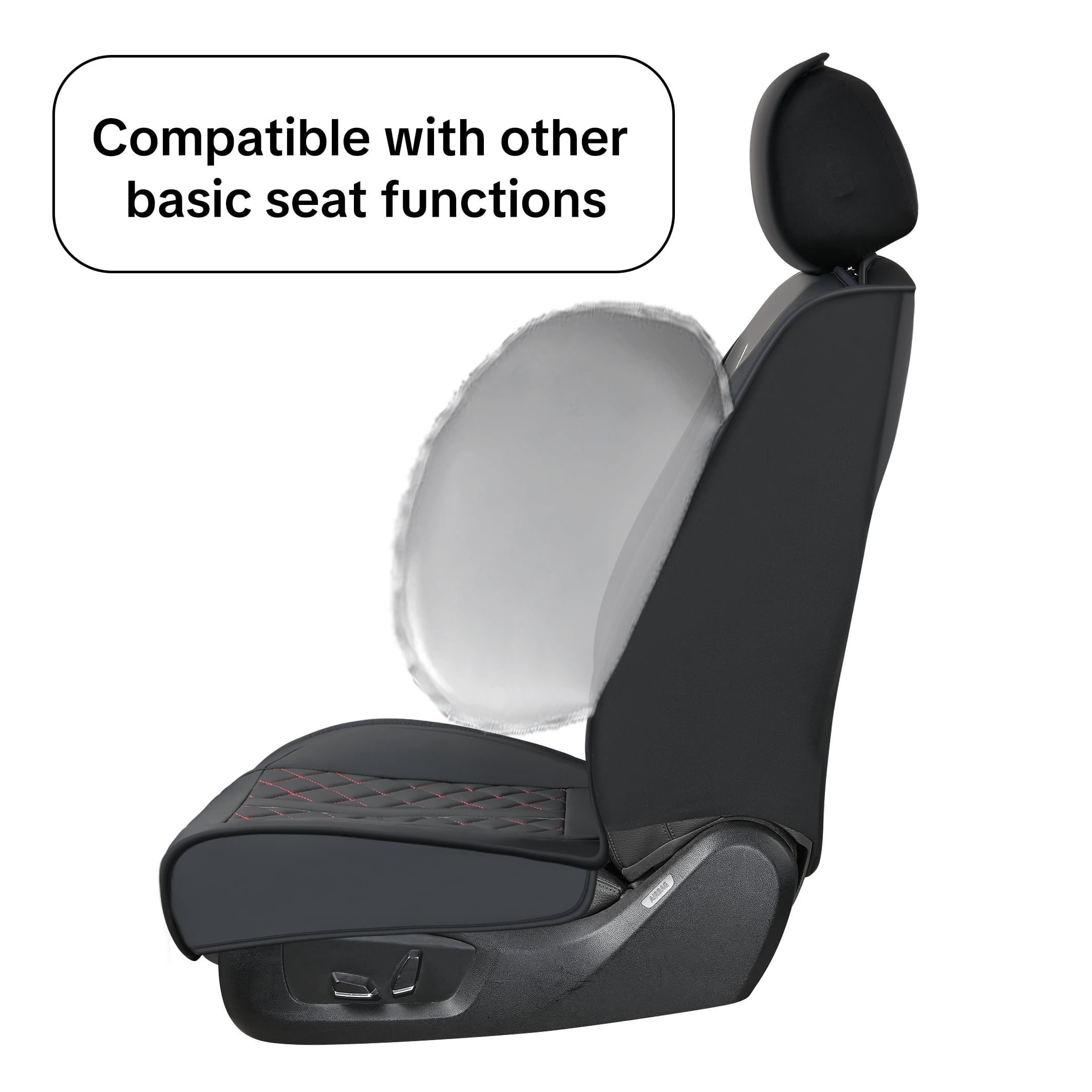 Red Edge Car Seat Covers for Toyota RAV4 2000 Car Seat Cover , Waterproof PU Leather, 5 Seats Full Set, Easy to Clean and Install, Non-slip, Suitable for All Seasons