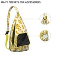 thumbnail image 2 of Farmhouse Floral Crossbody - Rustic Sunflower & Butterfly Pattern, Multi-Pocket Anti-Theft Daypack, 2 of 4
