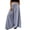 Blue, variant on JULMCOMO Palazzo Pants for Women Striped Elastic Waisted Flowy Oversized Wide Leg Pants Full Floor Length Resort Baggy Trousers with Pockets Beige XL