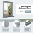 thumbnail image 4 of Giantex Bathroom Wall Mirror, Square Vanity  Makeup  Hanging Mirror for Dressing Room Washroom Bedroom, Grey, 4 of 6
