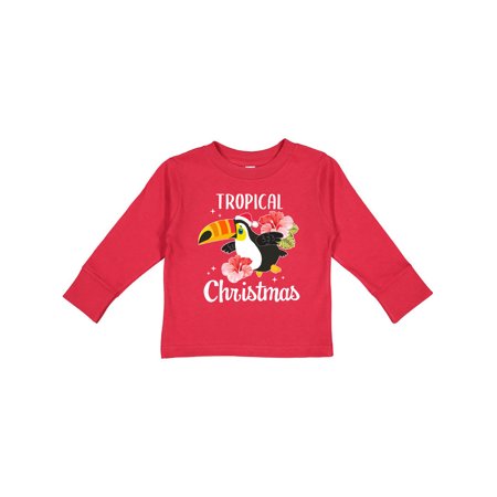 

Inktastic Toucan Tropical Christmas with Pink Flowers Gift Toddler Boy or Toddler Girl Long Sleeve T-Shirt