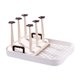 thumbnail image 4 of Estante para secar botellas, escurridor de vasos, capacidad para 6 tazas, soporte para almacenamiento de té Blanco crema, 4 of 9