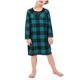 thumbnail image 6 of Odeerbi Matching Family Christmas Pajamas Sets Plaid Sleepwear Kids 2024 Fashion Cute Xmas Lattice Print Jammies Dress Parent-Child Family Wear Loungewear for Girls, 6 of 6
