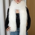 thumbnail image 5 of Jiibva Faux Turkey Feather Plush Warm Scarf Solid Color Thickened Scarf Soft Touch Scarves Wraps Long Scarf Accessories for Women, 5 of 7