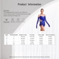 thumbnail image 7 of TiaoBug Dance Leotard for Womens Glitter Latin Jazz Club Party Fringe Dance Dress with Gloves Ivory L, 7 of 7