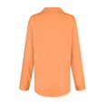 thumbnail image 3 of Womens Fall Tops Women's Fashion Solid Color Lapel Long Sleeve With Pocket Loose T-Shirt Top, 3 of 4