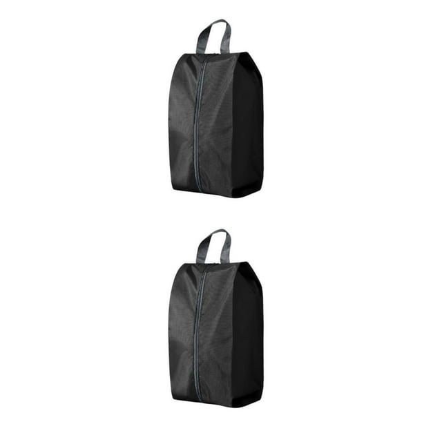 Youkk Polyester Lightweight And Portable Shoe Bag For Travel Pack Shoes With Ease Using Compact Storage black L 2Set