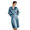 Blue, variant on LYMAYTER Women Fashion Bathrobe Long Sleeve Silk Robe for S-2XL Soft Bridesmaid Wedding Party Robes