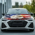 thumbnail image 3 of KUIFORTI Car Hood Cover American Flag Hood Covers for Cars, Eagle Automotive Decorations Car Accessories for Women Men, Easy to Clean and Install, 3 of 6
