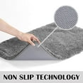 thumbnail image 3 of Bathroom Rug Non Slip Bath Mat for Bathroom (16 x 24, Dark Grey) Water Absorbent Soft Microfiber Shaggy Bathroom Mat Machine Washable Bath Rug for Bathroom Thick Plush Rugs for Shower, 3 of 6