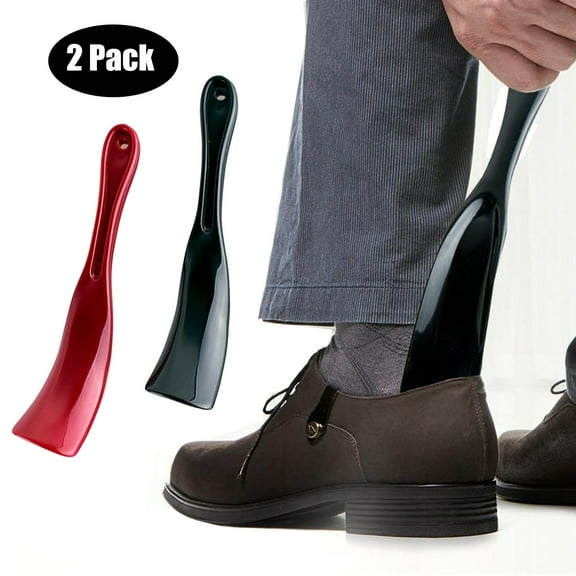 iPstyle Shoe Horn Lifter Simple Travel Shoehorn Sturdy Slip PP Plastic for Men Women Kids 2Pcs