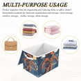 thumbnail image 7 of Foldable Fabric Storage Bin With Handle Collapsible Basket Box Storage With Lid Organizer A Retro-futuristic Style, 7 of 7
