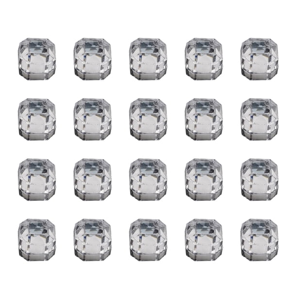 Sonducket Cajas de 20 piezas de acrílico a prueba de polvo, caja de embalaje, pendientes, tachuelas, organizador de almacenamiento, estuche protector, Ropa, zapatos y accesorios Miscelánea Blanco Sonducket AP016203-02
