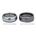 thumbnail image 5 of Metals Jewelry 3mm White Tungsten Carbide Brushed Classic Domed Men's/Women's Wedding Ring Size 8, 5 of 7