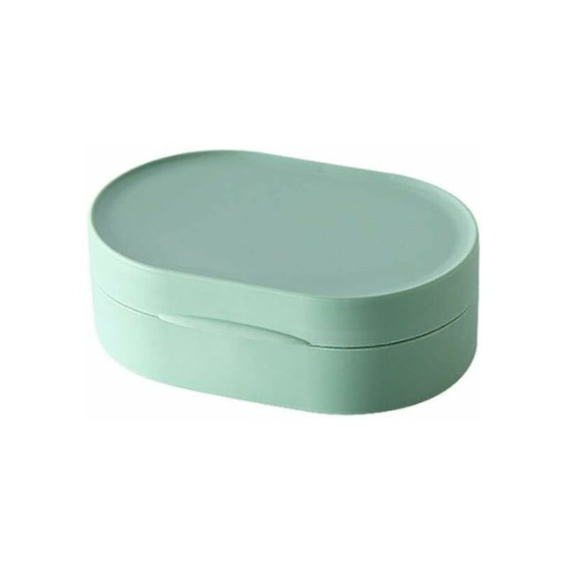 Jabonera de color sólido, jabonera de viaje con tapa, jabonera para el hogar, jabonera para encimera de baño, ducha, baño, jabonera, jabonera