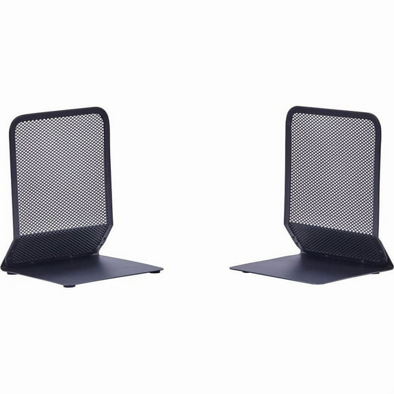 Lorell, Mesh Bookends, 2 / Pair, Black