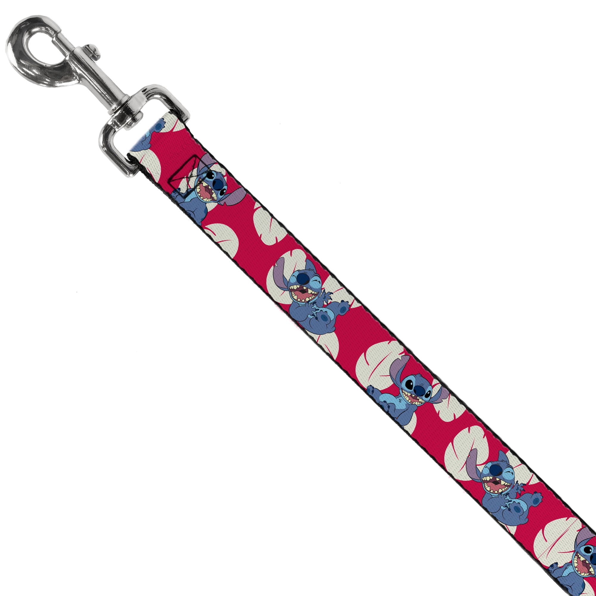 Disney Pet Leash, Dog Leash, Lilo Stitch 4 Poses Lilo Dress Leaves Red Ivory, 6 Feet Long 1.0 Inch Wide