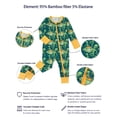 thumbnail image 3 of QEFJNO Bamboo Newborn Baby Boys Footless One-Piece Pajamas, Zipper Romper with Mitten, Infant Long Sleeve Sleepers - Alien Spacecraft, 3 of 8