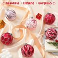 thumbnail image 3 of Lyacmy 12 Pcs Christmas Ball Ornaments Set, 3.15 Inches Red White Shatterproof Ball Hanging Ornament with Pre-Tied Strings for Christmas Tree Decorations, 3 of 8