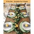 thumbnail image 4 of 13 Inch Round Placemats Set of 6, Palm Leaves Tropical Non Slip Heat Insulation PP Table Mats, Green Botanical Summer Green Ombre Washable Place Mats for Kitchen Dining Party Table Decor, 4 of 7