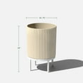 thumbnail image 3 of Veradek Demi Series Raised 16" Plastic-Stone Planter - (Sand/White, 1 Pack), 3 of 10