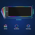 thumbnail image 2 of Gaming Mouse Pad, Wireless Charging, 15W Fast Charging, 15 LED Light Modes, Extra Large 800x300mm, Non-Slip Rubber Base, Compatible with PC, MacBook, Laptop(Wireless Charging)$$Office, 2 of 7