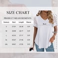 thumbnail image 3 of SWQZVT Lace Short Sleeve Womens Tops Dressy Casual Blouses V Neck Work Shirts Trendy Tops Curved Hem T Shirts Summer Tops, 3 of 7
